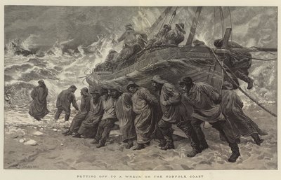 ノーフォーク海岸の難破船に延期 作： Charles J. Staniland